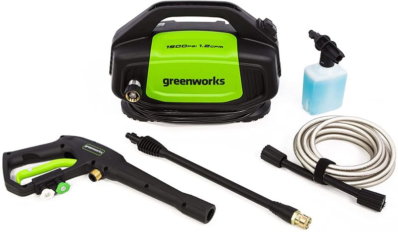 Photo 1 of Greenworks 1500 PSI 1.2 GPM Electric Pressure Washer, GPW1502
