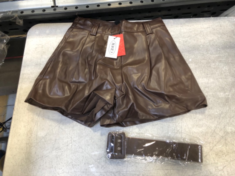 Photo 1 of Cider brown faux leather shorts size S