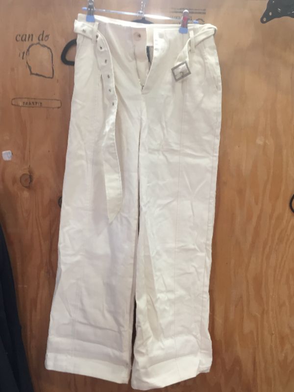 Photo 1 of Cider ivory solid pants with belt size S