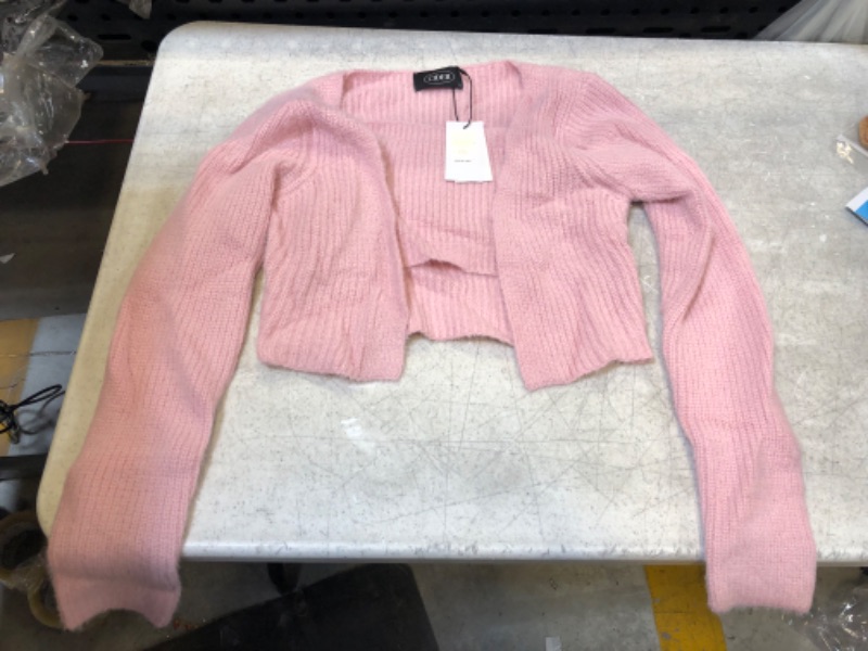 Photo 1 of Cider women's fuzzy soft cardigan with cami pink size S 