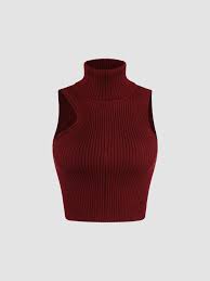 Photo 1 of Cider asymmetry turtleneck knit top size L 