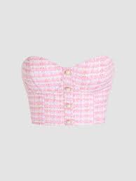 Photo 1 of Cider women's pink lady button up tube top size M