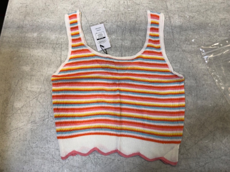 Photo 2 of Cider rainbow stripe tank top size M