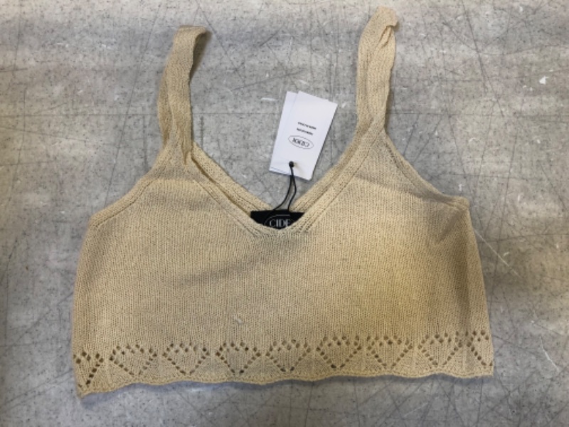 Photo 2 of Cider beige knitted crop top size XL