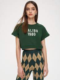 Photo 1 of Cider malibu printed cropped short sleeve crewneck size M