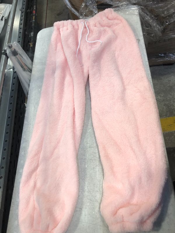 Photo 1 of Pink Fuzzy Sweatpants L  