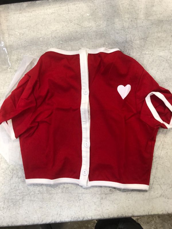 Photo 2 of Cider heart button up red S

