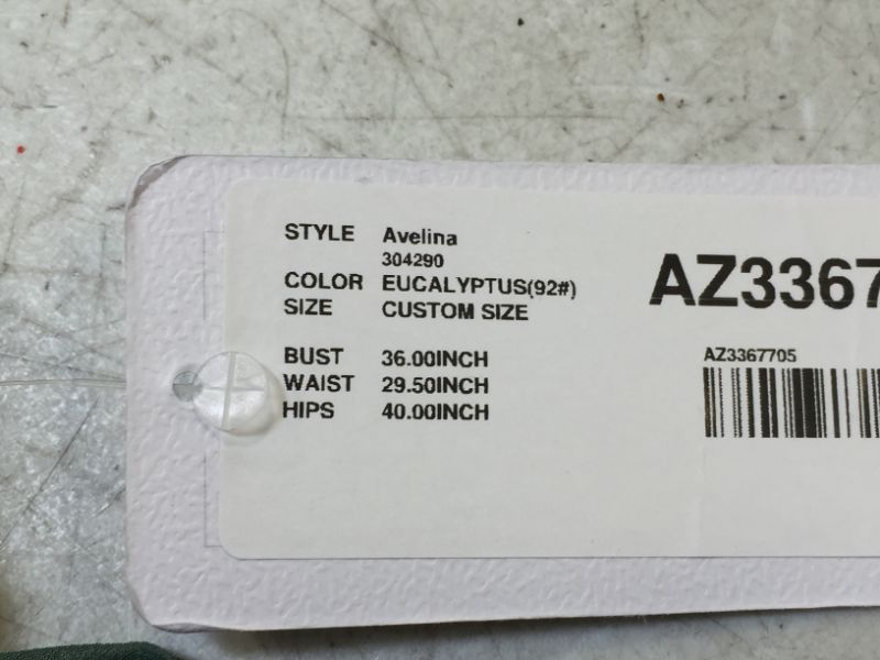 Photo 4 of Azazie Avelina Bridesmaid Dresses Sleeveless  Size Customs Size
Size: Bust 36" Waist 29.5" Hips 40"