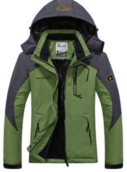Photo 1 of XinYangNi Mens Winter Fleece Hooded Mountain Fleece Ski Windproof Rain Jacket Snow Coat Mountain Jacket Outwear
size L
