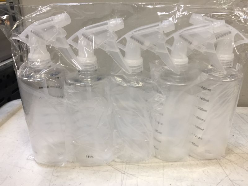 Photo 1 of 16 oz empty plastic bottles with sprayer