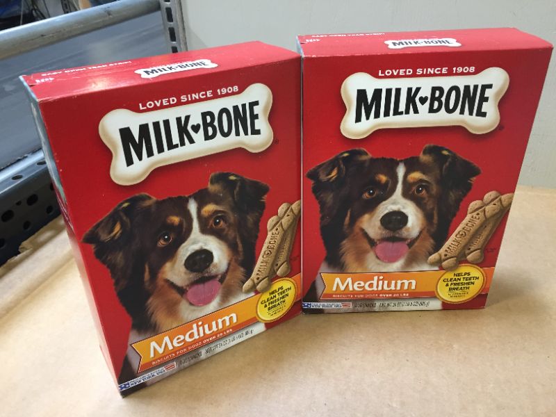 Photo 1 of 2 pack Milk-Bone Medium Dog Treats - 24oz exp 01-2022
