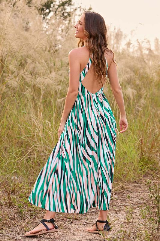 Photo 2 of Zariyah Zebra Print O-Ring Ruching Cut Out Maxi Dress XL
