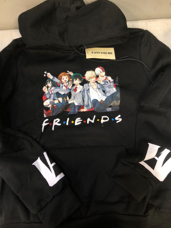 Photo 1 of ANIME PRINT HOODIE BLACK FOR KIDS SIZE LARGE 