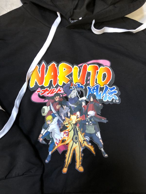 Photo 2 of JUNIOR GIRLS SIZE LARGE CROPPED ANIME PRINT HOODIE 