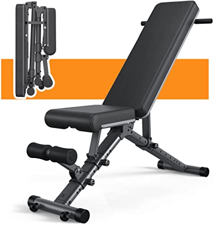 Photo 1 of  BARWING 10-5-4-2 Weight Bench Adjustable Exercise | 800 LB Heavy Incline Decline Bench Press for Home Gym More Stable and Posture Adjustments | 5 Min Easy Assembly Foldable Training Lifting Bench | Dragon Flag Handle for Abdominal Arm Workout ***FACTORY 