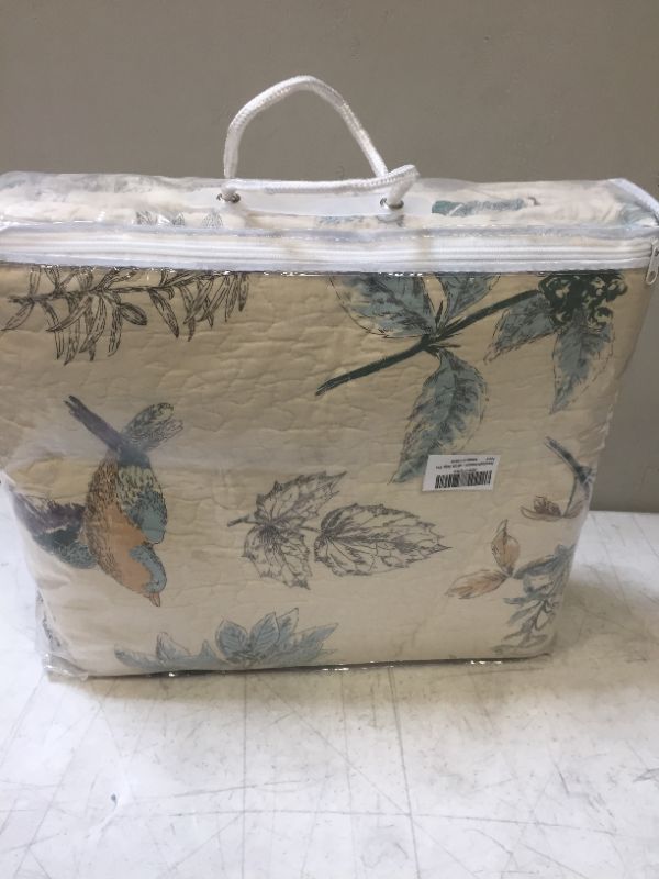 Photo 1 of Brandream American Country Comforter Sets, Birds Printing Queen Quilt Set, Beige 3Pcs
