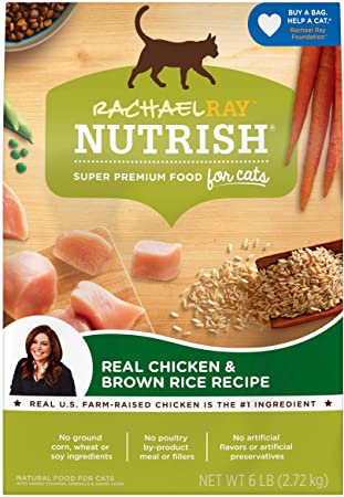 Photo 1 of  PACK OF 3 Rachael Ray Nutrish Super Premium Dry Cat Food with Real Meat & Brown Rice--  6 LB  -- EXP 12/04/2021