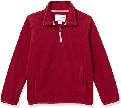 Photo 1 of Amazon Essentials Girls and Toddlers' Quarter-Zip Polar Fleece Jacket US 4-5