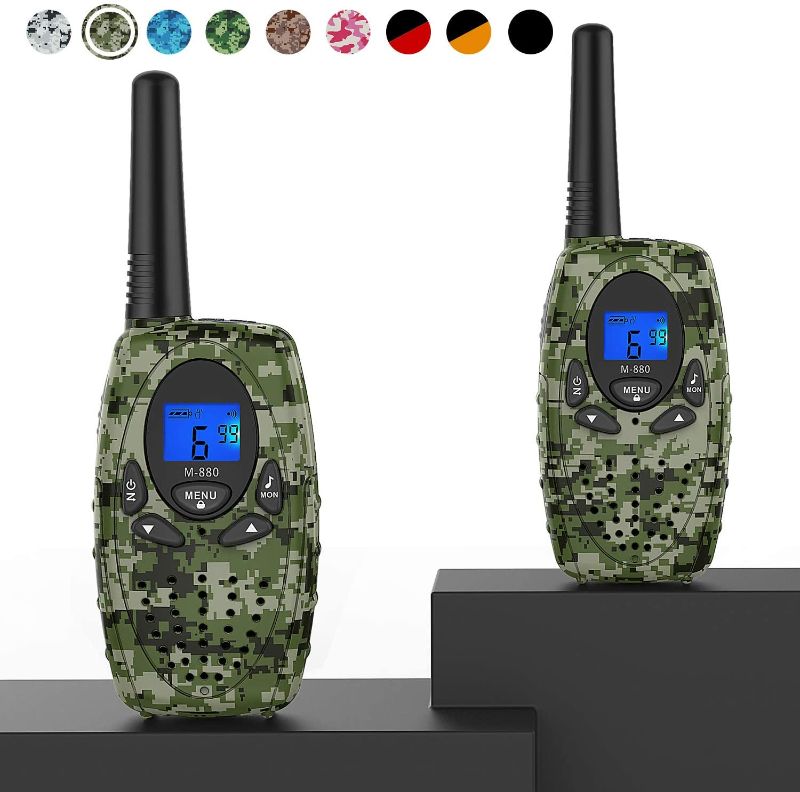 Photo 1 of Two Way Radios Camping Accessories, Topsung M880 FRS Walkie Talkies for Adults Long Range with Mic LCD Screen/Portable Wakie-Talkie with 22 Channel for Children Hiking Hunting Fishing (Camo 2 in 1)
