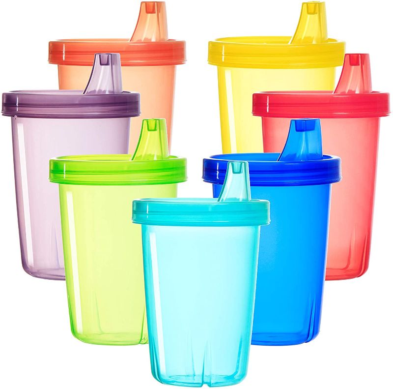 Photo 1 of Youngever 7 Pack Kids Sippy Cups, Sippy Cups for Infant, Kids, Toddler, 7 Assorted Color Sippy Cups
