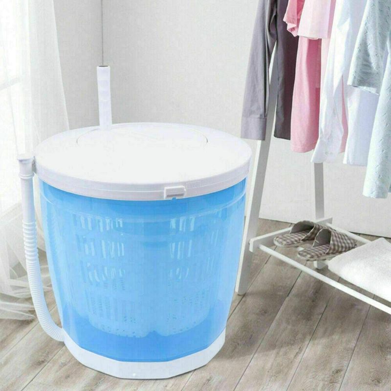 Photo 1 of 2 in 1 Portable Mini Laundry Machine Traveling Outdoor Washing Machine Compact Washer Spin Dryer Labor-saving
