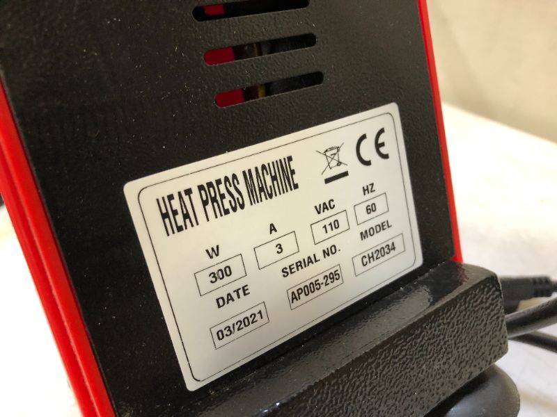 Photo 3 of  Red Manual Portable Heat Rosin Press - CH2034
