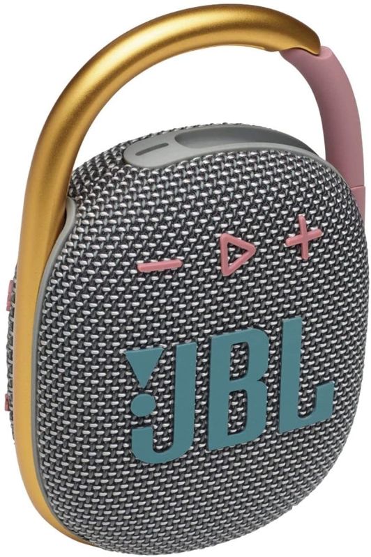 Photo 1 of JBL Clip 4 - Portable Mini Bluetooth Speaker, Big Audio and Punchy bass, Integrated Carabiner, IP67 Waterproof and dustproof, 10 Hours of Playtime, Speaker for Home, Outdoor and Travel - (Gray, brand new)