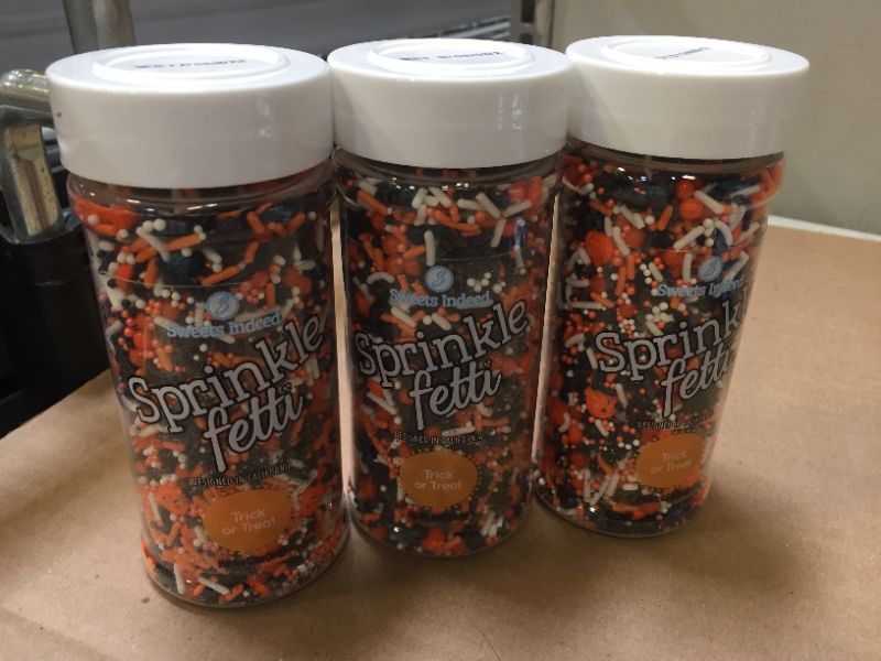Photo 1 of 3 pack Sprinkles - Halloween Sprinkles Gluten-Free Sprinkles for Baking - 6.5 ounces exp 08-2022
