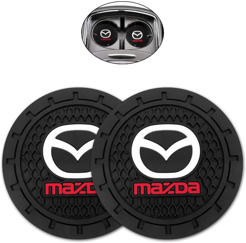 Photo 1 of 3 pack Kacichi Car Interior Accessories for Mazda Cup Holder Insert Coaster - Silicone Anti Slip Cup Mat for Mazda CX-5,CX-7,CX-8,M6, MX5,RX7, RX8, A8, CX9, MX6,R3, M2 M3,M5 (Set of 2, 2.75" Diameter)
