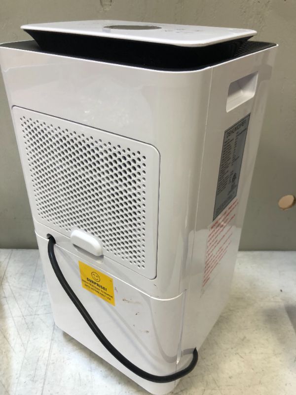 Photo 1 of 2000 Sq. Ft 30 Pints Dehumidifiers for Home or Basements with Drain Hose, COLAZE Dehumidifiers for Large Room with Auto or Manual Drainage, 24 Hours Timer, 0.66 Gallon Water Tank, Auto Defrost, Dry Clothes Continuous Drain Functions ---DIRT ON ITEM INDICA