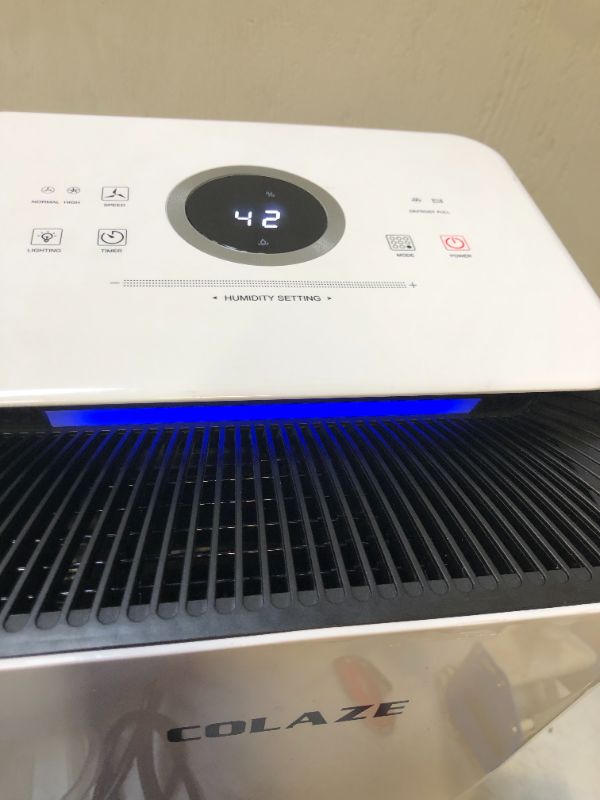 Photo 1 of 2000 Sq. Ft 30 Pints Dehumidifiers for Home or Basements with Drain Hose, COLAZE Dehumidifiers for Large Room with Auto or Manual Drainage, 24 Hours Timer, 0.66 Gallon Water Tank, Auto Defrost, Dry Clothes Continuous Drain Functions ---DIRT ON ITEM INDICA