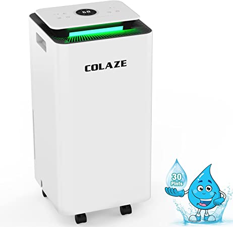 Photo 1 of 2000 Sq. Ft 30 Pints Dehumidifiers for Home or Basements with Drain Hose, COLAZE Dehumidifiers for Large Room with Auto or Manual Drainage, 24 Hours Timer, 0.66 Gallon Water Tank, Auto Defrost, Dry Clothes Continuous Drain Functions ---DIRT ON ITEM INDICA