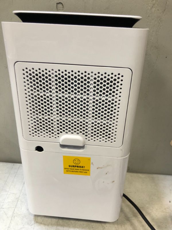 Photo 9 of 2000 Sq. Ft 30 Pints Dehumidifiers for Home or Basements with Drain Hose, COLAZE Dehumidifiers for Large Room with Auto or Manual Drainage, 24 Hours Timer, 0.66 Gallon Water Tank, Auto Defrost, Dry Clothes Continuous Drain Functions ---DIRT ON ITEM INDICA