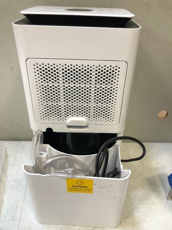 Photo 1 of 2000 Sq. Ft 30 Pints Dehumidifiers for Home or Basements with Drain Hose, COLAZE Dehumidifiers for Large Room with Auto or Manual Drainage, 24 Hours Timer, 0.66 Gallon Water Tank, Auto Defrost, Dry Clothes Continuous Drain Functions ---DIRT ON ITEM INDICA