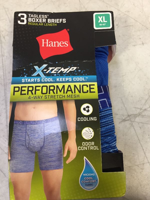 Photo 3 of Hanes Men's X-Temp 4-Way Performance Stretch Mesh Boxer Brief SIZE XL