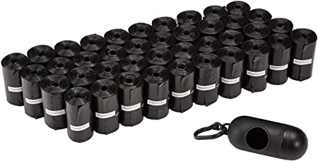 Photo 1 of Amazon Basics Unscented Dog Poop Bags with Dispenser and Leash Clip, Large 9x13-Inch Bags -- 600 COUNT 