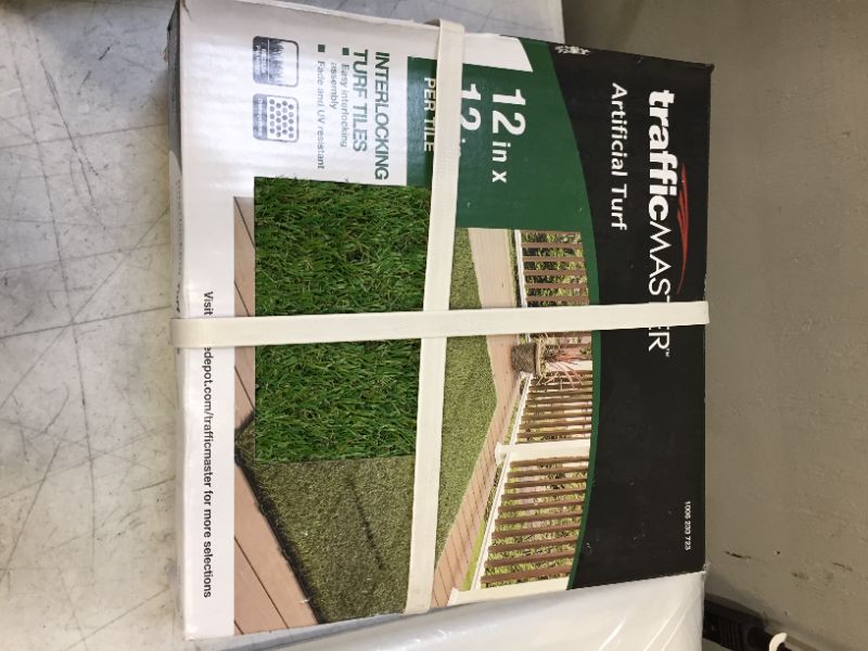 Photo 3 of 1 ft. x 1 ft. Artificial Grass Interlocking Tiles (9-Pack)