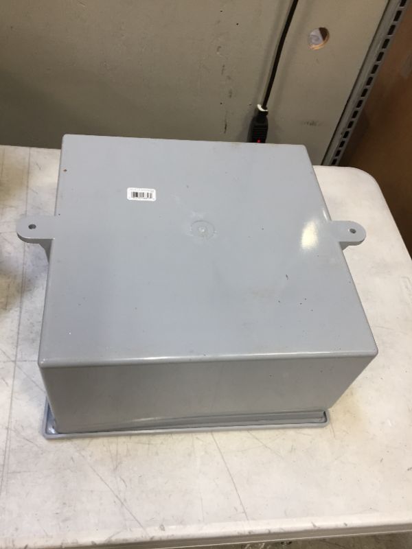 Photo 2 of Cantex Electrical Box Gray PVC 5133713 - packaging labeled "brokem"