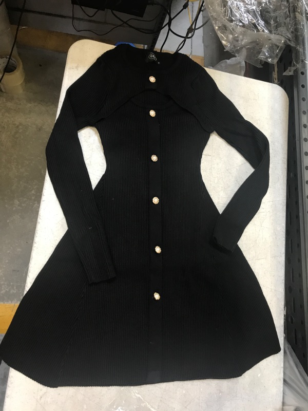 Photo 1 of Women's Long Dress Black Button Up
Size: S