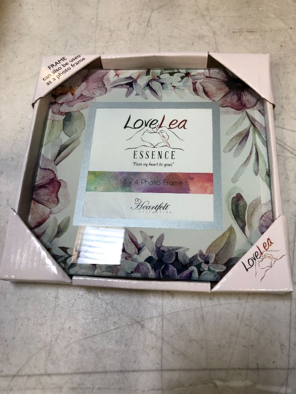 Photo 2 of Creative Brands Heartfelt Collection-LoveLea Essence Tabletop Frame, 7 x 7-Inches, Blue Floral
