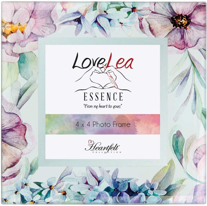 Photo 1 of Creative Brands Heartfelt Collection-LoveLea Essence Tabletop Frame, 7 x 7-Inches, Blue Floral
