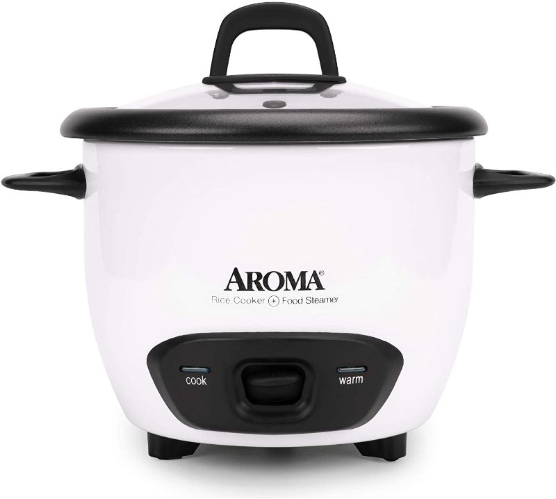 Photo 1 of Aroma Housewares 6-Cup (Cooked) (3-Cup UNCOOKED) Pot-Style Rice Cooker (ARC-743G) , White
