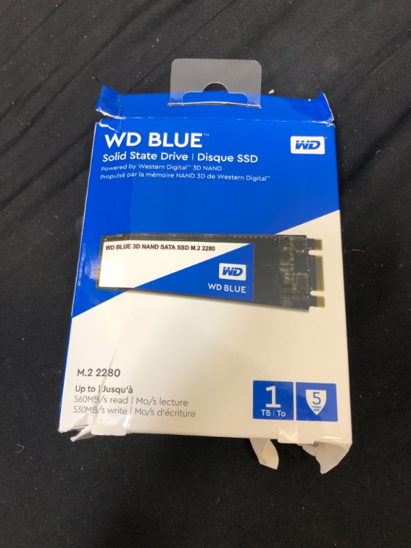 Photo 3 of Western Digital Blue 1TB SATA III 6Gb/s 3D TLC NAND M.2 NGFF (2280) Solid State Drive - WDS100T2B0B
