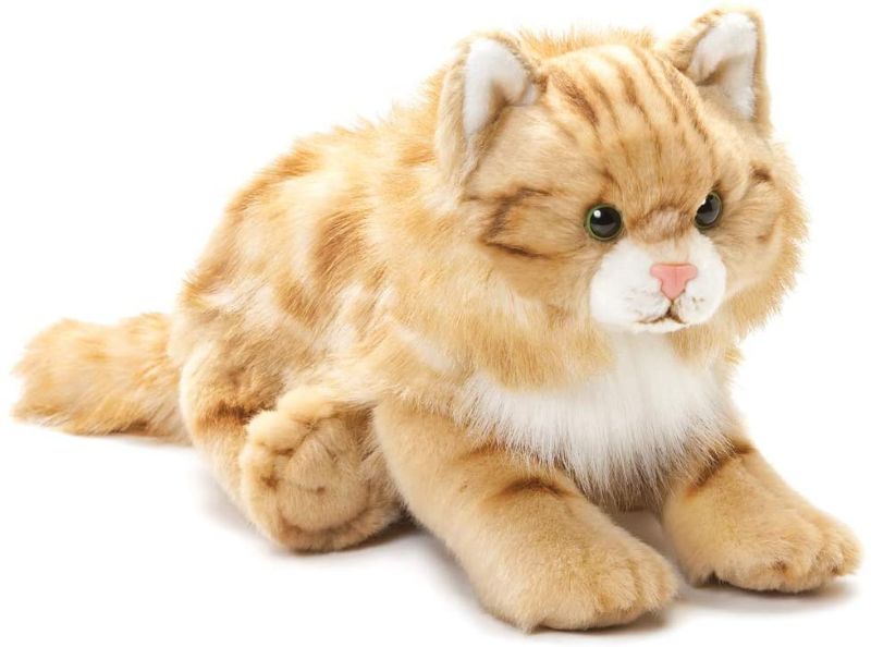 Photo 1 of DEMDACO Large Maine Coon Cat Striped Ginger Children's Plush Stuffed Animal Toy
