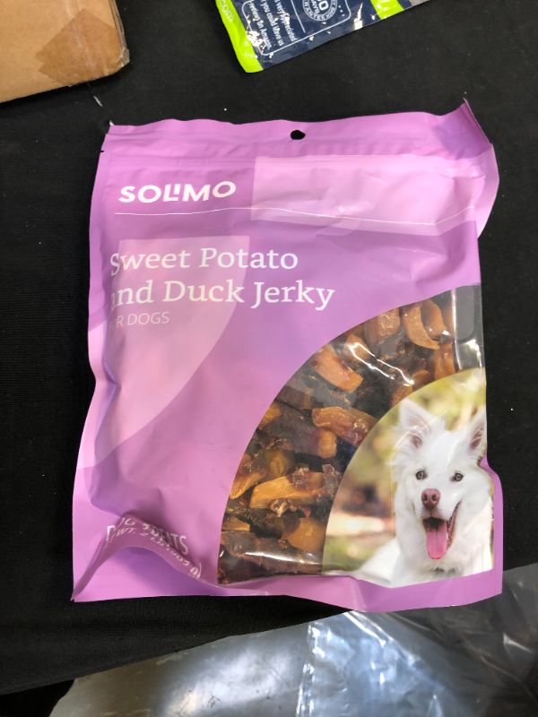 Photo 2 of Amazon Brand - Solimo Jerky Dog Treats, 2 Lb Bag (Chicken, Duck, Sweet Potato Wraps)
EXP FEB 2022