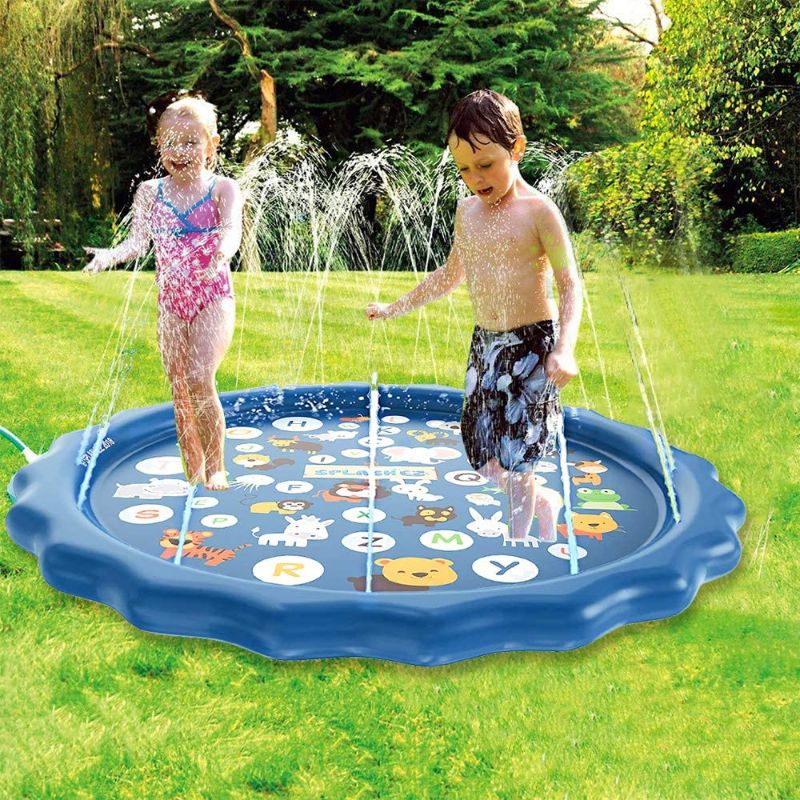 Photo 1 of ADD Mat for Kids, Inflatable Outdoor Toys, Low Entry Wading Pool for Babies and Toddlers, Early Learning ABCs and Animals, Fun for Boys and Girls
stock photo may vary