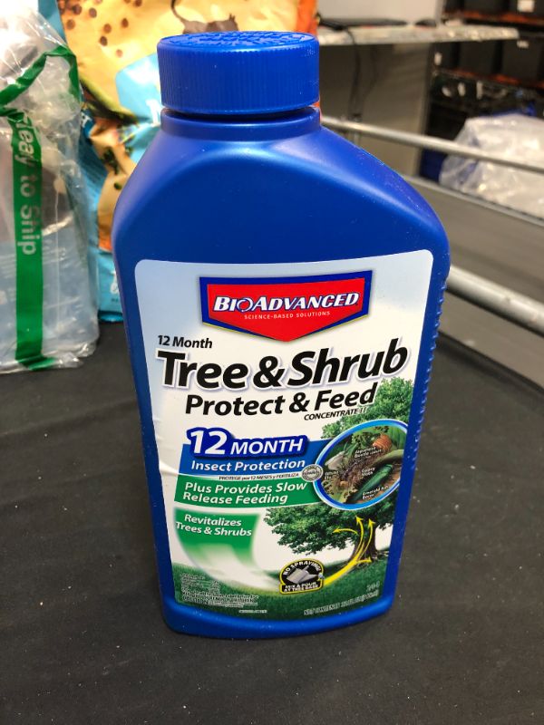 Photo 2 of BioAdvanced 701810A Systemic Plant Fertilizer and Insecticide with Imidacloprid 12 Month Tree & Shrub Protect & Feed, 32 oz, Concentrate