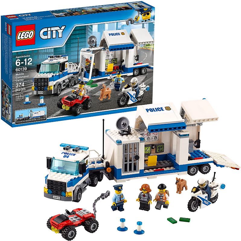 Photo 1 of LEGO City Police Mobile Command Center Truck 60139 Building Toy, Action Cop Motorbike and ATV Play Set for Boys and Girls Aged 6 to 12 (374 Pieces)
