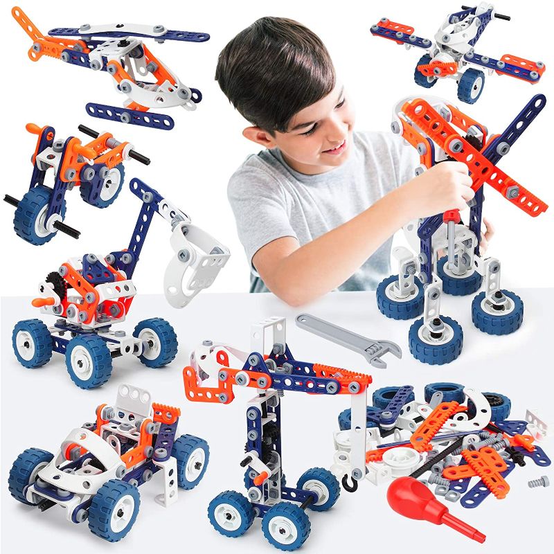 Photo 1 of Building Toys for Kids, Erector Set for Boys 6-8, 152PCS DIY 12 in 1 STEM Toys for 6 7 8 9 Year Old Boy, Educational Construction Learning Toy for Age 10 11 12 Year Old, Engineering Building Blocks
