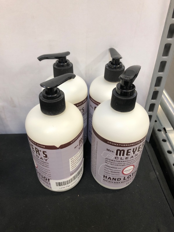 Photo 2 of Mrs. Meyer's Hand Lotion for Dry Hands, Non-Greasy Moisturizer Made with Essential Oils, Cruelty Free Formula, Lavender Scent, 12 oz
- 4 PACK